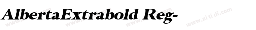AlbertaExtrabold Reg字体转换